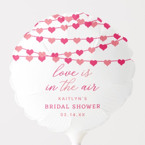 Hanging String Love Hearts Bridal Shower Balloon