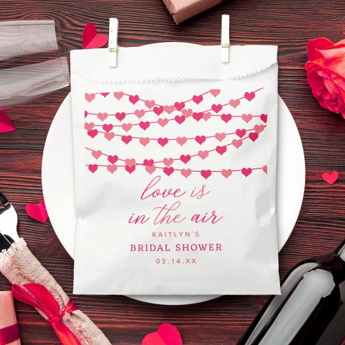 Hanging String Love Hearts Bridal Shower Favor Bag