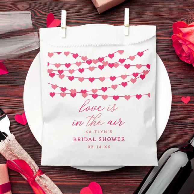 Hanging String Love Hearts Bridal Shower Favor Bag (Creator Uploaded)