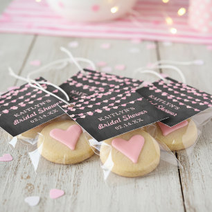 Hanging String Love Hearts Bridal Shower Favor Tags