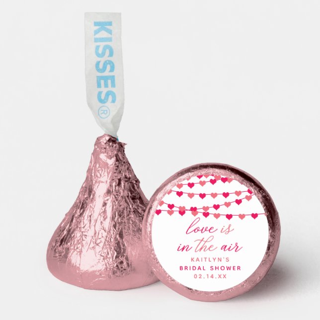 Hanging String Love Hearts Bridal Shower Hershey®'s Kisses® (Front)