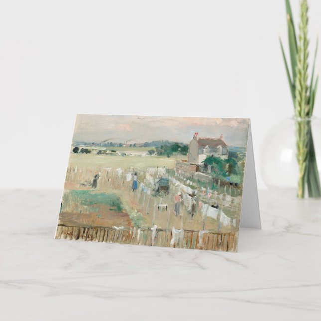 Hanging the Laundry Out to Dry | Berthe Morisot Card (Front)