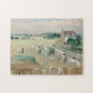Hanging the Laundry Out to Dry Berthe Morisot Jigsaw Puzzle