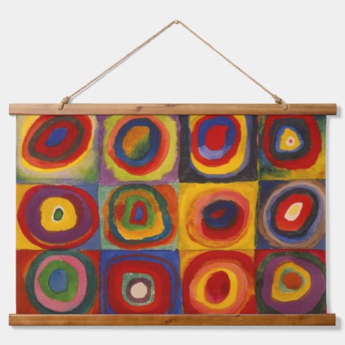 Hanging Wall Tapestry with Kandinskys Squares