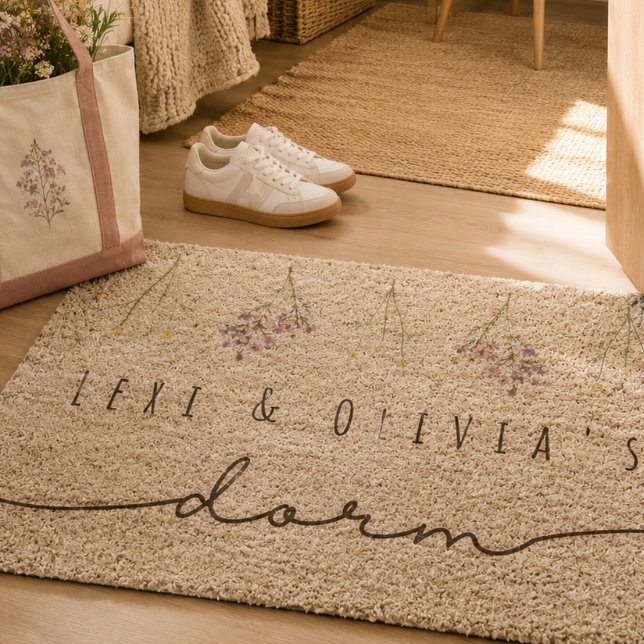 Hanging Wildflower College Dorm Fiber Doormat (Hanging Wildflower College Dorm Fiber Doormat
)