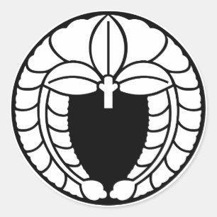 Hanging wisteria in rice cake classic round sticker