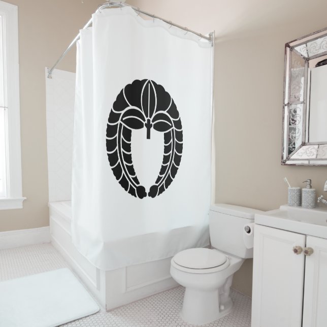 Hanging wisteria shower curtain (In Situ)