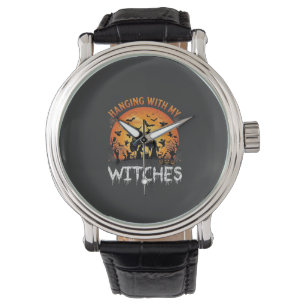 Hanging Witches Halloween Moon Bats Pumpkins_1 Watch