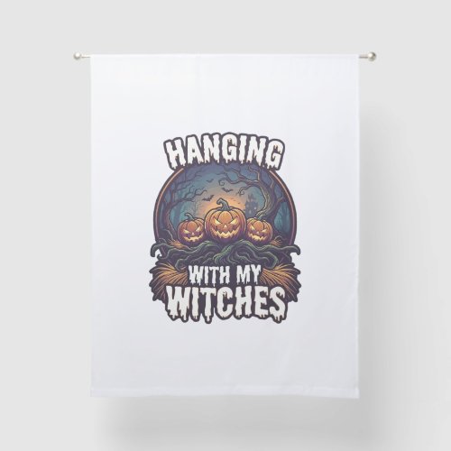 Hanging Witches Halloween Pumpkins Haunted Forest