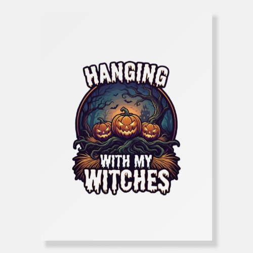 Hanging Witches Halloween Pumpkins Haunted Forest Foam Board