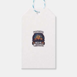 Hanging Witches Halloween Pumpkins Haunted Forest  Gift Tags