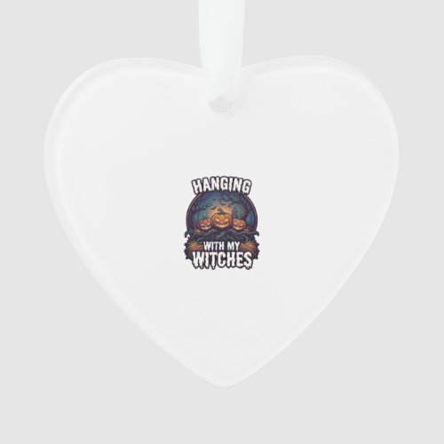 Hanging Witches Halloween Pumpkins Haunted Forest  Ornament