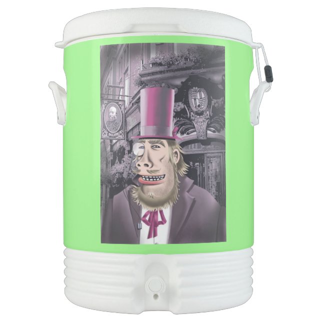 Hanging With Hyde green Igloo beverage cooler (Front)