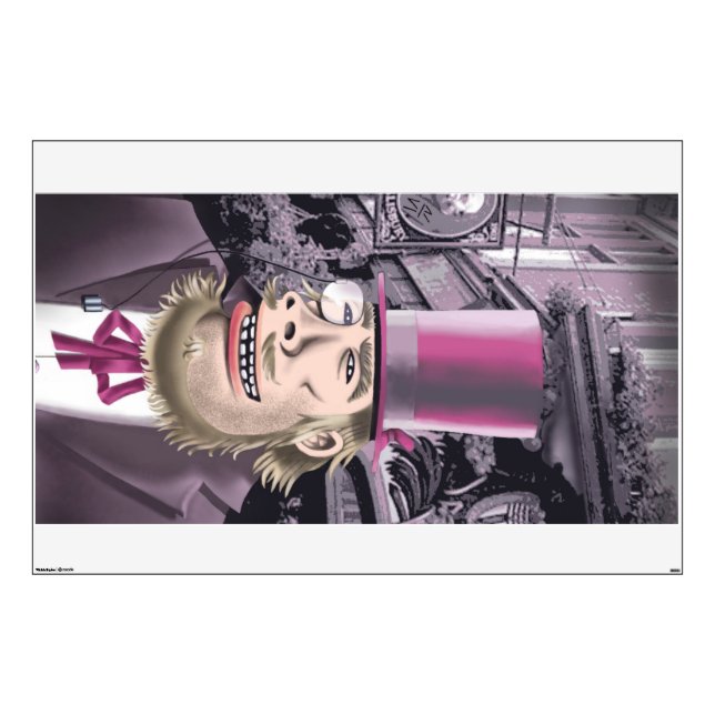 Hanging With Hyde rectangle wall decal (Front)