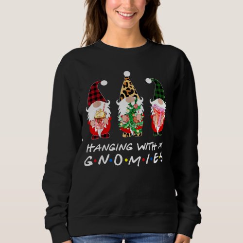 Hanging With My Gnomies Buffalo Plaid Christmas Sweatshirt