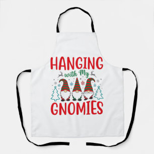 Hanging With My Gnomies Christmas Gnome Apron