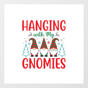 Hanging With My Gnomies Christmas Gnome Floor Decals