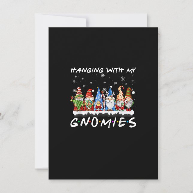 Hanging With My Gnomies Christmas Pajamas Family G Invitation (Front)