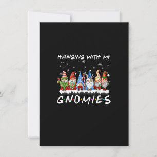 Hanging With My Gnomies Christmas Pajamas Family G Invitation