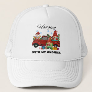 Hanging With My Gnomies – Cute Christmas Trucker Hat