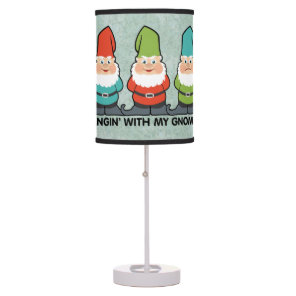 Hanging With My Gnomies Cute Table Lamp