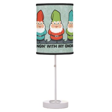 Hanging With My Gnomies Cute Table Lamp