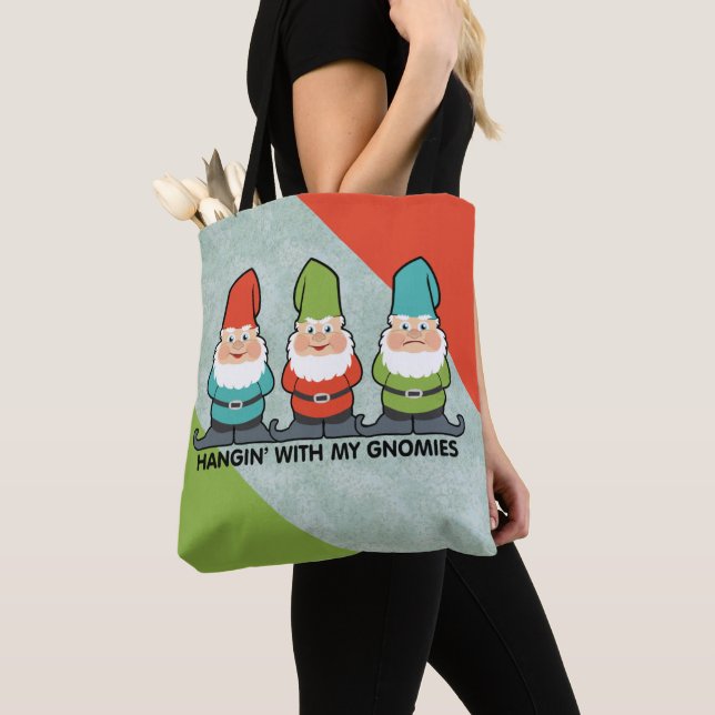 Hanging With My Gnomies Friends Tote Bag (Close Up)