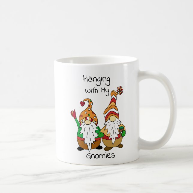 Hanging with my Gnomies funny Autumn Gnomes Coffee Mug (Right)