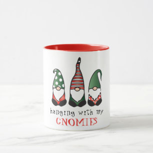 Hanging With My Gnomies Funny Christmas Saying Mug