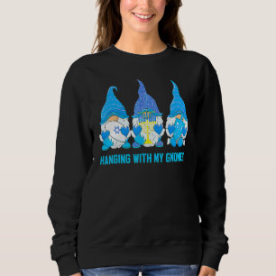 Hanging With My Gnomies Nordic Gnome Hanukkah Jewi Sweatshirt
