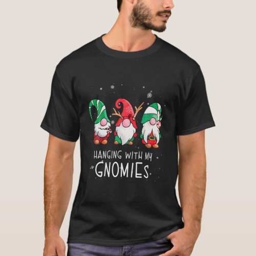 Hanging With My Gnomies Nordic Santa Gnome Christm T_Shirt