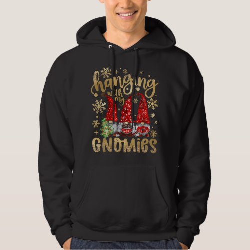 Hanging With My Gnomies Santa Cute Gnome Christmas Hoodie