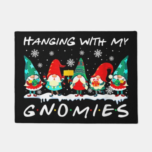 Hanging With My Gnomies Xmas Gnome Christmas Doormat