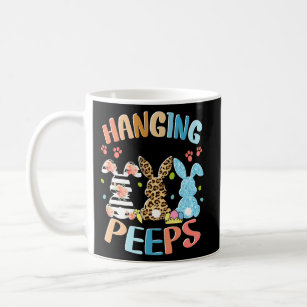 Hanging With My Peeps Rabbit Easter Day Leopard Coffee Mug