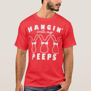 Hanging with My Peeps Rabbit Eggs Costume Easter D T-Shirt