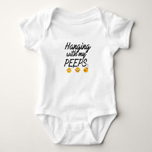 Hanging With My Peeps - Social Design Baby Bodysuit