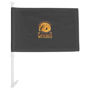 Hanging With My Witches Halloween Car Flag
