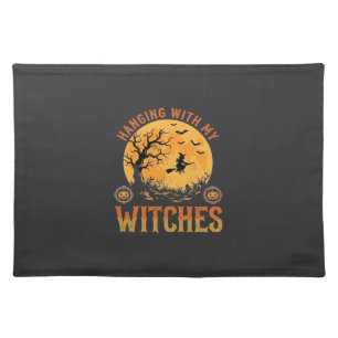 Hanging With My Witches Halloween Cloth Placemat