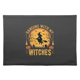 Hanging With My Witches Halloween Design (2) Cloth Placemat