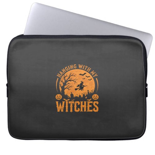 Hanging With My Witches Halloween Design (3) Laptop Sleeve