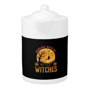Hanging With My Witches Halloween Teapot