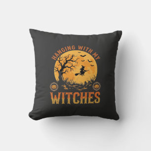 Hanging With My Witches Halloween Throw Pillow