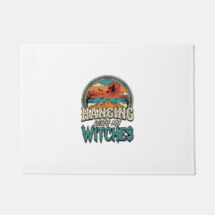 Hanging With My Witches Vintage Halloween Design_1 Doormat