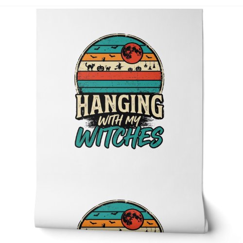 Hanging With My Witches Vintage Halloween Shirt De Wallpaper