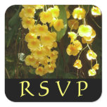 Hanging Yellow Orchids RSVP Sticker