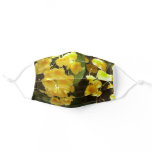 Hanging Yellow Orchids Tropical Flowers Adult Cloth Face Mask