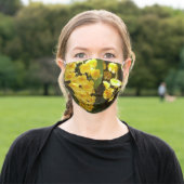 Hanging Yellow Orchids Tropical Flowers Adult Cloth Face Mask (Outside)