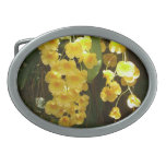 Hanging Yellow Orchids Tropical Flowers Belt Buckle
