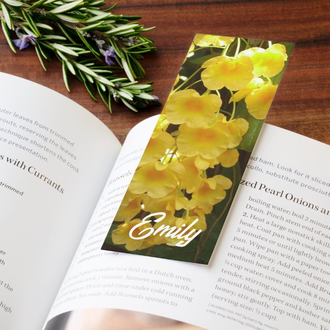 Hanging Yellow Orchids Tropical Flowers Bookmarks (Book)