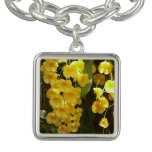 Hanging Yellow Orchids Tropical Flowers Bracelet